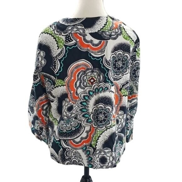 Coldwater Creek Cardigan Jacket Multicolor One Button Geometric Womens Size L - Picture 5 of 7